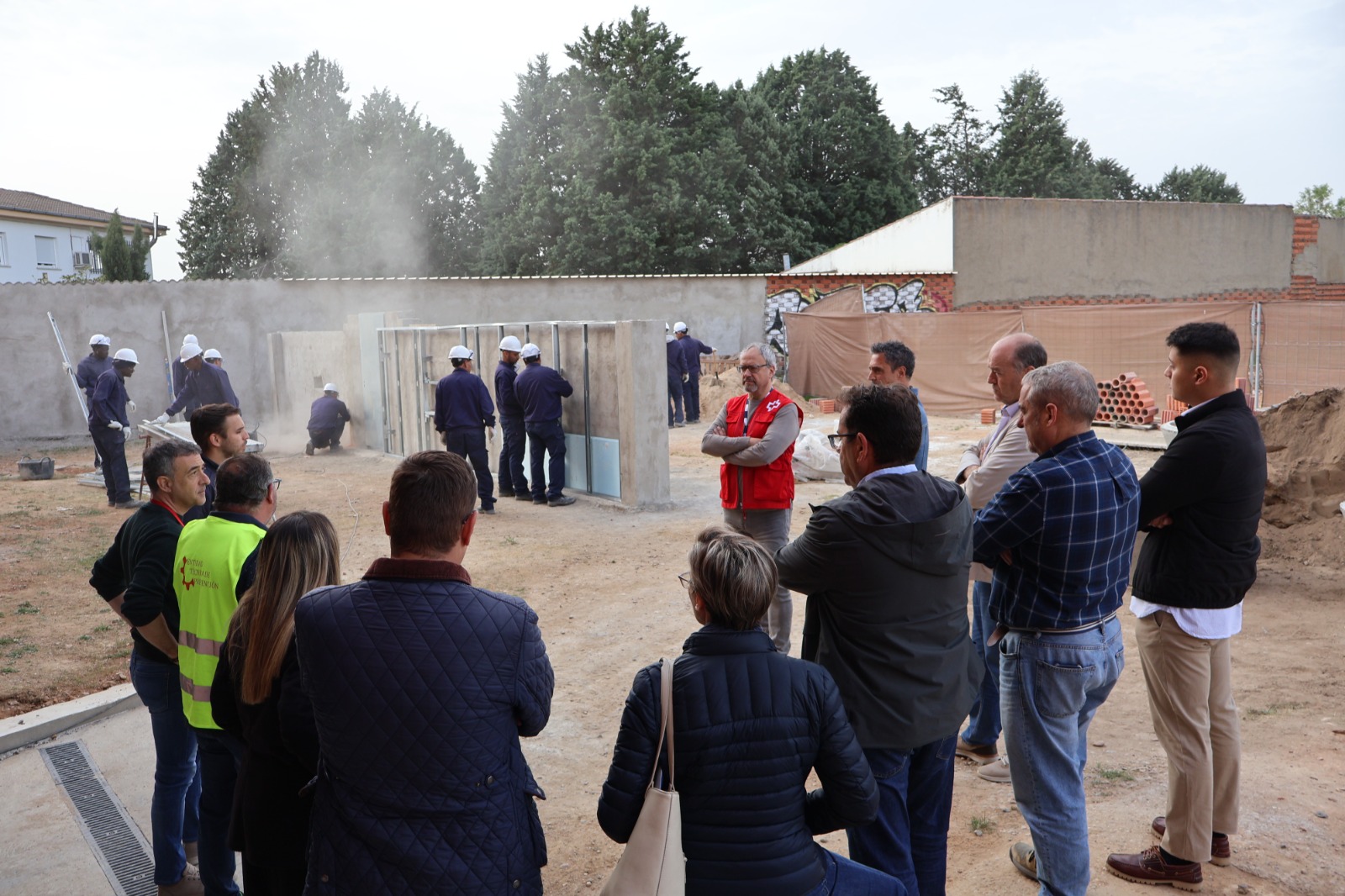 Participación en las Jornadas de Puertas Abiertas del Curso de Auxiliar de Albañilería en Cruz Roja
